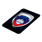 Magnet Flexible Emblème métallique Slovénie (Côté Gauche)