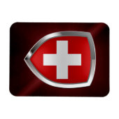 Magnet Flexible Emblème métallique Suisse (Horizontal)