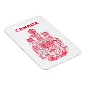 Magnet Flexible emblème national du Canada (Côté Droit)