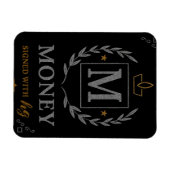 Magnet Flexible "Emblème Royal NMKY – Monogramme M Crest Design" (Horizontal)