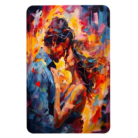 Magnet Flexible Embrasse Romantique Impression d'Expressionnisme A (Vertical)