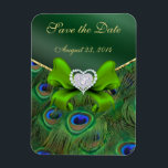 Magnet Flexible Emerald Green Peacock Enregistrer la date<br><div class="desc"></div>
