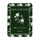 Magnet Flexible Emerald Green Rose Enregistrer l'aimant Date (Vertical)