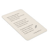 Magnet Flexible Emily Dickinson Poem Magnet, espoir, plumes (Côté Droit)