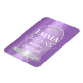 Magnet Flexible Emma Nom Signifiant Mariage Naissance Mariée Viole (Côté Gauche)