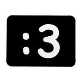 Magnet Flexible Émoticône face chat : 3 (Horizontal)