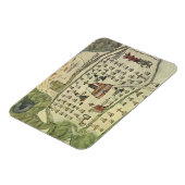 Magnet Flexible Empire aztèque de Montezuma, carte du monde antiqu (Côté Gauche)