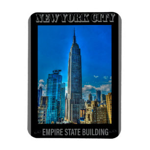 Magnet Flexible Empire State Building New York City Vintage