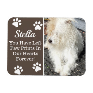 Magnet Flexible Empreintes de pattes dans notre coeur, perte de an