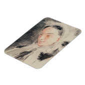 Magnet Flexible Empress Eugénie (craie noire et rouge) (Côté Gauche)