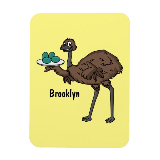 Magnet Flexible Emu avec dessin animé d'oeufs (Vertical)