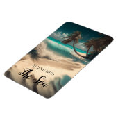 Magnet Flexible En amour avec la mer | Art tropical (Côté Gauche)