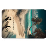 Magnet Flexible En amour avec la mer | Art tropical (Horizontal)