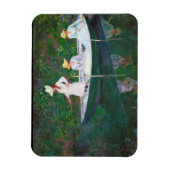 Magnet Flexible En bateau norvégien à Giverny Claude Monet (Vertical)