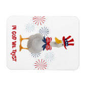 Magnet Flexible En Dieu, nous faisons confiance au canard patrioti (Horizontal)