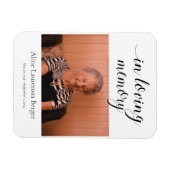 Magnet Flexible En Mémoire Amoureuse Avec Faire-part De Passage Ph (Horizontal)