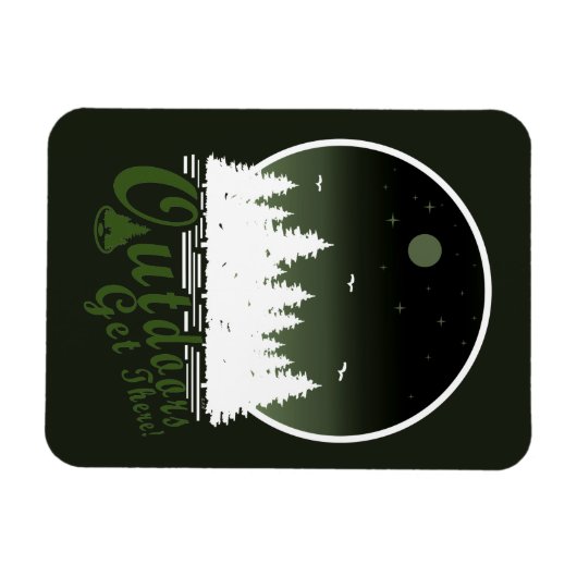 Magnet Flexible En Plein Air Y Arrivez Vert Minuit (Horizontal)