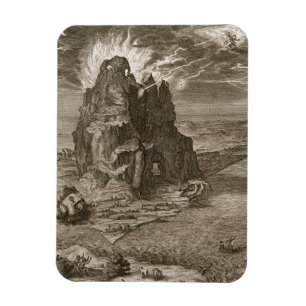 Magnet Flexible Enceladus a enterré sous le mont Etna, 1731 (engr