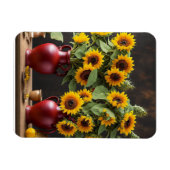 Magnet Flexible Encore la vie avec des tournesols (Horizontal)
