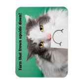 Magnet Flexible Encouragement Drôle Chat Avec Frown (Vertical)