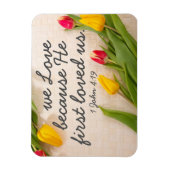 Magnet Flexible Encouragement verset 1 Jean 4:19 (Vertical)