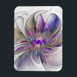 Magnet Flexible Energetic, Colorful Abstract Fractal Art Flower<br><div class="desc">A multicolored powerful fantasy flower, 
unique floral fractal art.
Design for your magnet and more.</div>