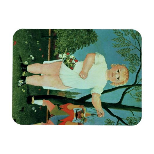 Magnet Flexible Enfant avec une marionnette, vers 1903 (huile sur (Horizontal)