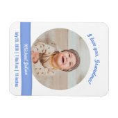 Magnet Flexible Enfant moderne garçon photo Faire-part de naissanc (Horizontal)