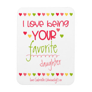 Magnet Flexible Enfant préféré drôle en typographie colorée mignon