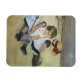 Magnet Flexible Enfants jouant sur la plage par Mary Cassatt (Horizontal)