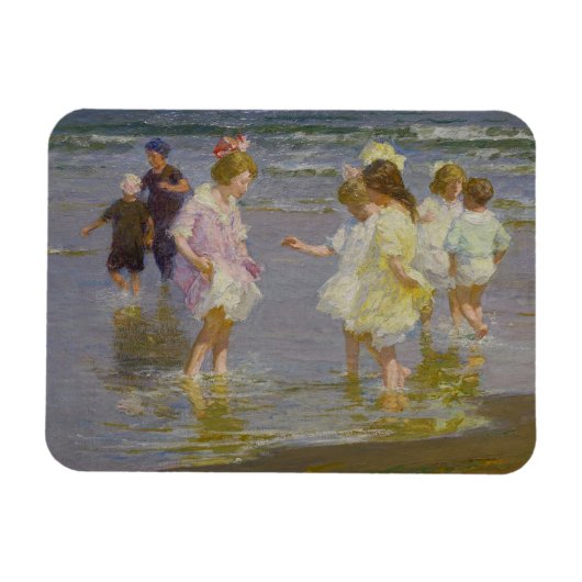 Magnet Flexible Enfants marchant sur la plage (par E.H. Potthast) (Horizontal)