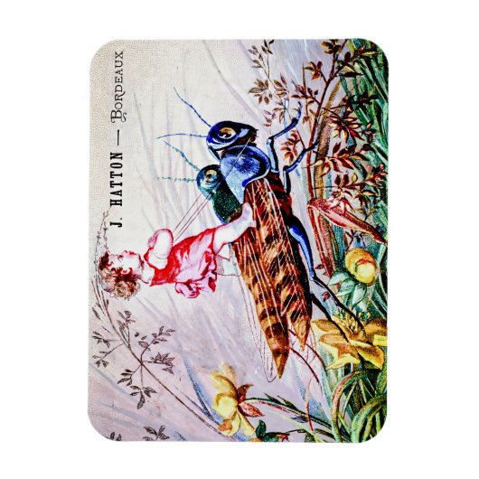 Magnet Flexible Enfants Riding Grasshoppers (Vertical)