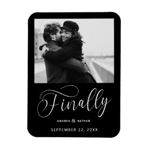 Magnet Flexible Enfin photo minimaliste Mariage Enregistrer la dat
