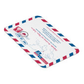 Magnet Flexible ENGLAND Air Mail Wedding Enregistrer la date 3x4 (Côté Droit)
