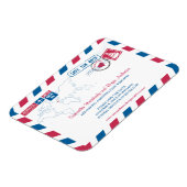 Magnet Flexible ENGLAND Air Mail Wedding Enregistrer la date 3x4 (Côté Gauche)