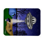 Magnet Flexible Enlèvement Extraterrestre d'OVNI Alien (Horizontal)