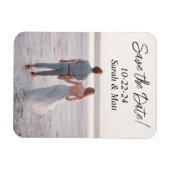 Magnet Flexible Enregistrer la date aimant Beachy photo personnali (Horizontal)