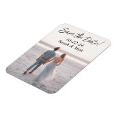 Magnet Flexible Enregistrer la date aimant Beachy photo personnali (Côté Gauche)
