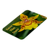 Magnet Flexible Enregistrer la date Aimant orchidée jaune (Côté Gauche)