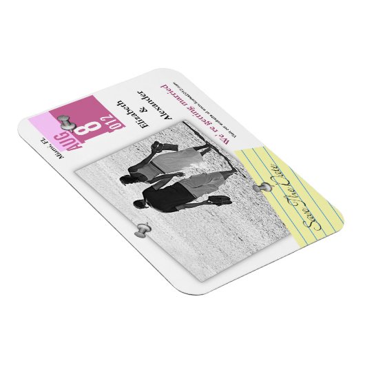 Magnet Flexible Enregistrer la date Ajouter la photo Aimant Note P (Côté Droit)