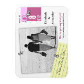 Magnet Flexible Enregistrer la date Ajouter la photo Aimant Note P (Vertical)