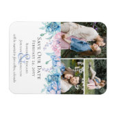 Magnet Flexible Enregistrer La Date Aquarelle Florale Unique Maria (Horizontal)