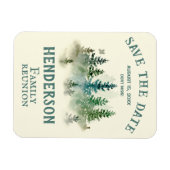 Magnet Flexible Enregistrer la date Aquarelle PineTrees Réunion de (Horizontal)