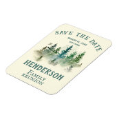 Magnet Flexible Enregistrer la date Aquarelle PineTrees Réunion de (Côté Gauche)