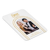 Magnet Flexible Enregistrer La Date Black Gold Style Mariage moder (Côté Droit)