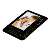 Magnet Flexible Enregistrer La Date Black Gold Style Mariage moder (Côté Gauche)