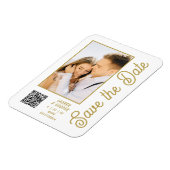 Magnet Flexible Enregistrer La Date Black Gold Style Mariage moder (Côté Gauche)