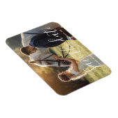 Magnet Flexible enregistrer la date blanc écriture mariage photo (Côté Droit)