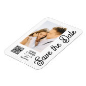 Magnet Flexible Enregistrer La Date Blanc Noir Style Mariage moder (Côté Gauche)