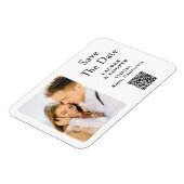 Magnet Flexible Enregistrer La Date Blanc Noir Style Mariage moder (Côté Gauche)